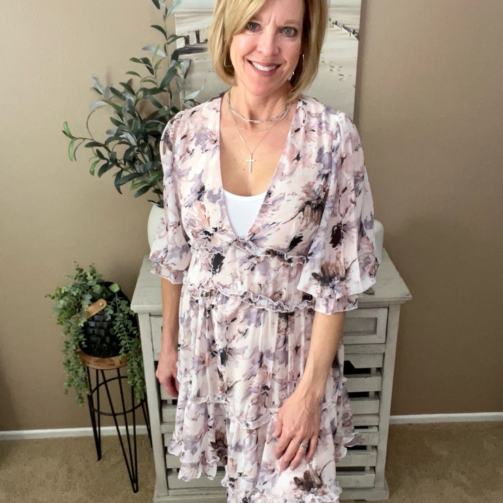Floral V-Neck Dress